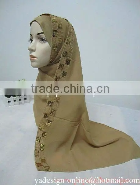 A374 Latest Islamic Head Scarf Hejab- Hijab sew with scarf