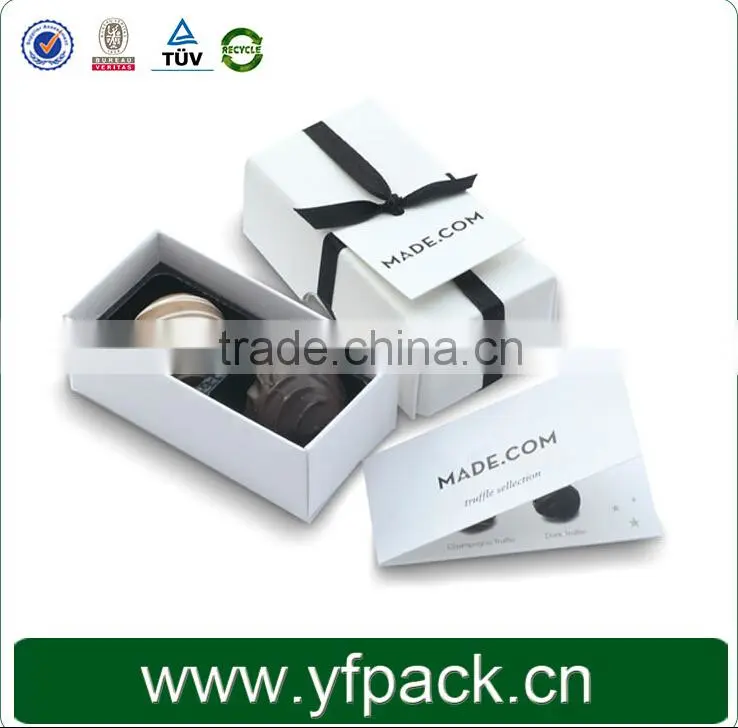 2015 food grade Square christmas gift chocolate packaging box design with Tray