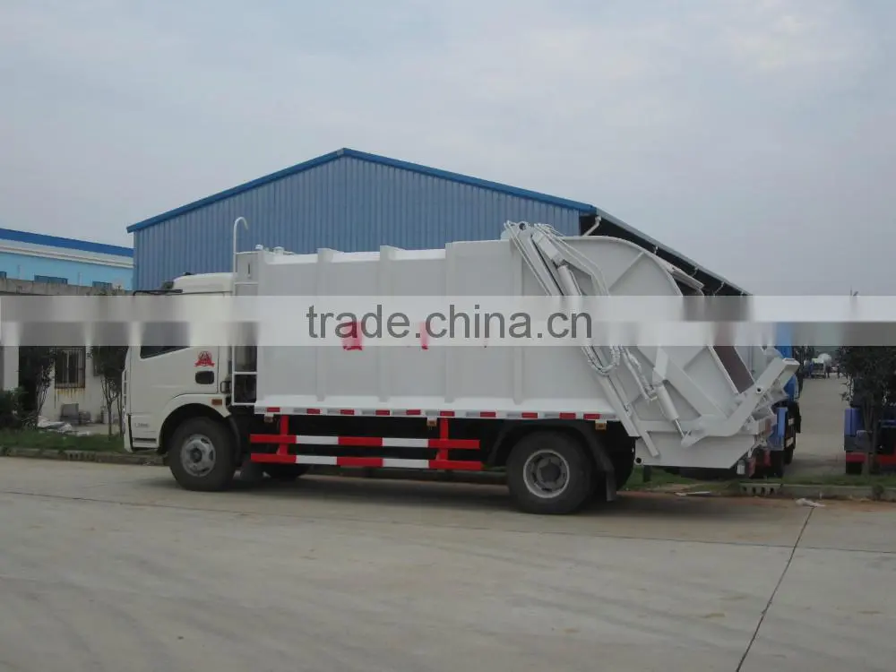 dongfeng garbage truck rear compactor 7cbm