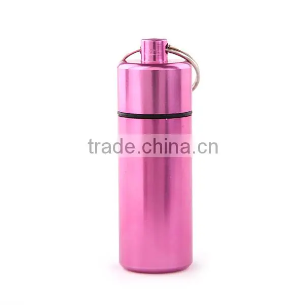 Waterproof aluminium alloy pill keychain