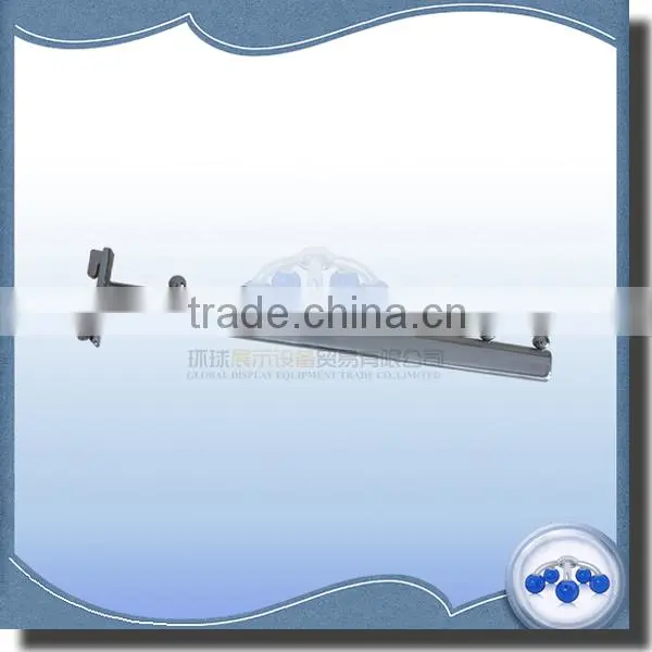Metal chrome waterfall display hook with for slotted channel