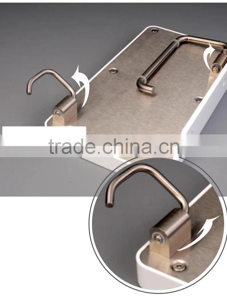 stainless steel bathroom shelf with toilet paper holder / wall mounted bathroom shelf / bathroom accessory