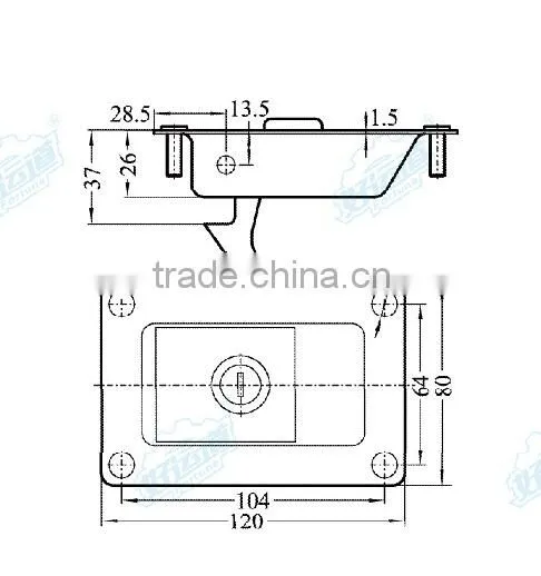 03098 Handle Latch,trailer door handware paddle lock,Toolbox lock
