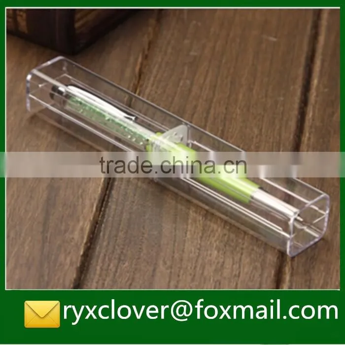 Transparent small hard eco-friendly plastic gift boxes for pen