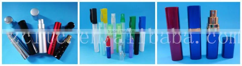 Perfume bottle 8ml, PET perfume container with sprayer, snap on type perfume sprayer