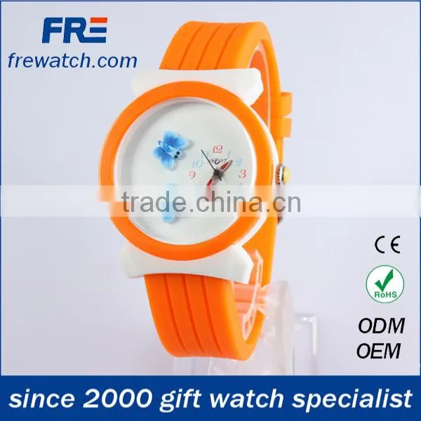 2015 new shape cute kids watch with colorful silicone children cartoon watch
