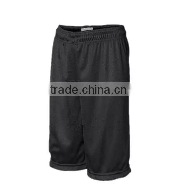 100% polyester custom made red mesh sports shorts