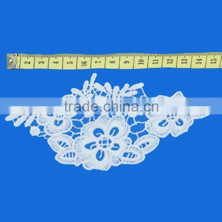 Latest design customized flower embroidery design women polyester fashion decorations collar