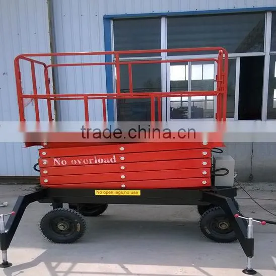 12m small mobile electric scissor lift table/hydraulic scissor lift table
