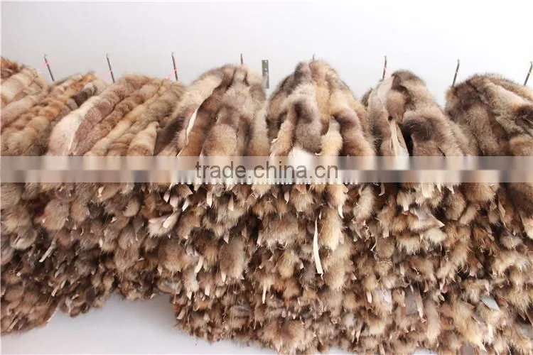 Factory Direct Natural Color Raccoon Fur Stripes For Jacket Collar