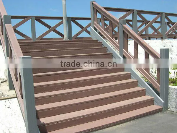 Waterproof Outdoor wood texture wpc foam balustrade