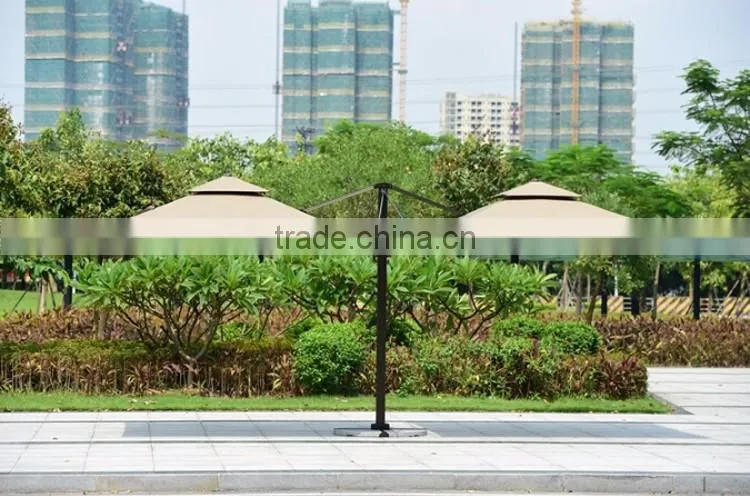 Multi Manual Double Top Two Outdoor Shade Large Folding Beach Square Umbrella