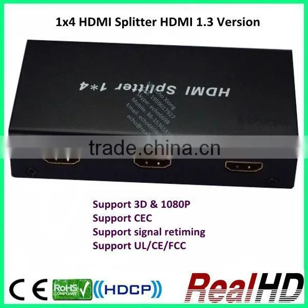 Four way HDMI Splitter 1x4 to Coaxial