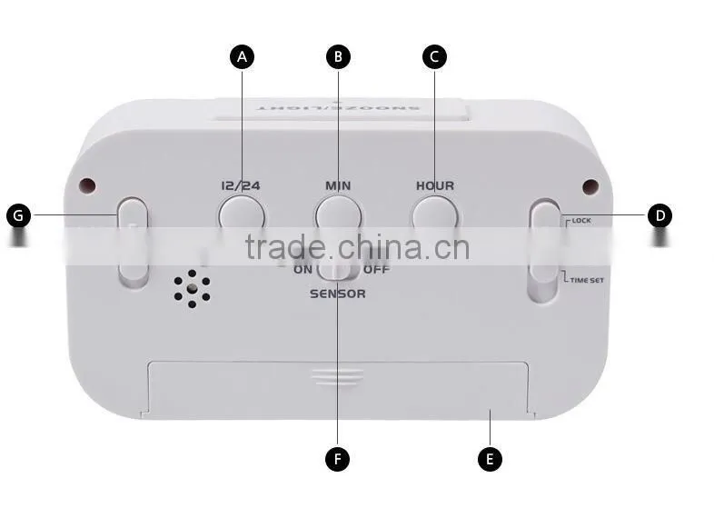 Multicolor Smart Alarm Clock Night Light ABS Color Randomly Clock With Temperature