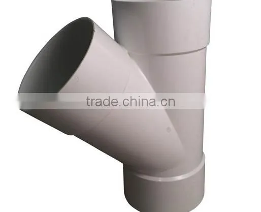 2 inch plastic pvc y tee , pvc 45 degree lateral tee , customized processing of plastic parts
