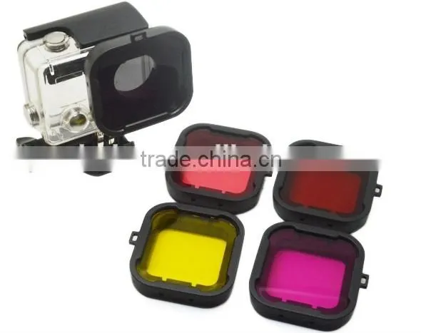 GoPro Snorkel Red Hero 3+ 4 Standard 40m Housing Filter for Blue Water