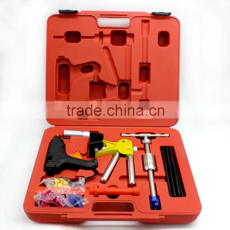 Dent lifter kit with Mini lifter and slide hammer and glue gun
