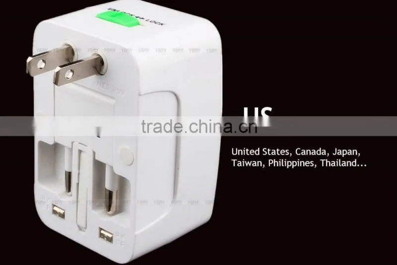 Universal Travel Plug Socket Adapters All in 1 Travel Worldwide US UK AU EU FR DE ES SG BR RU CA NZ IT CL MX Electrical Power Pl
