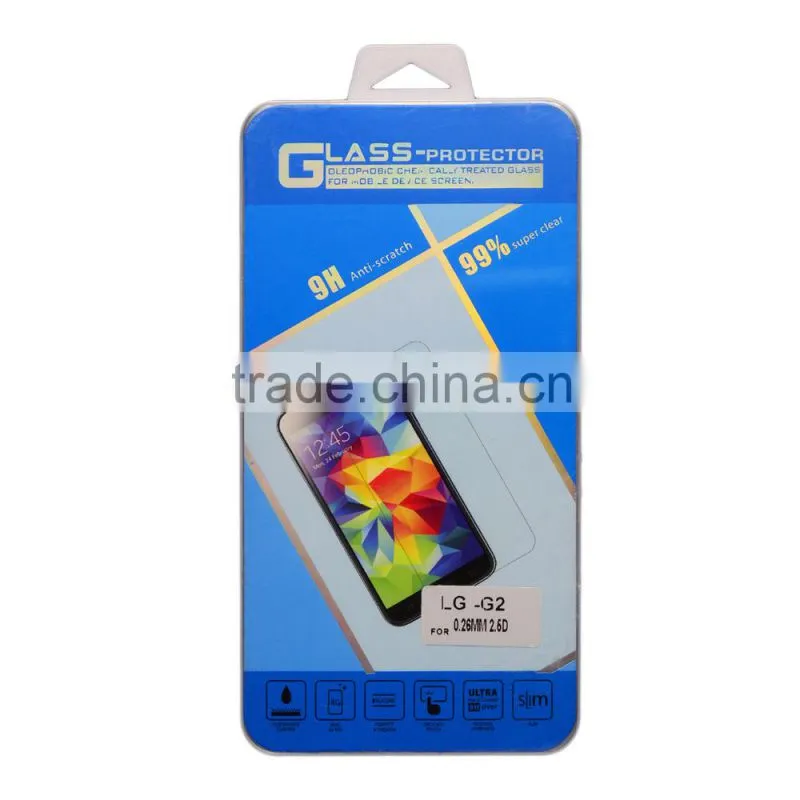 High quality glass screen protector for LG G2,film screen protector for LG G2