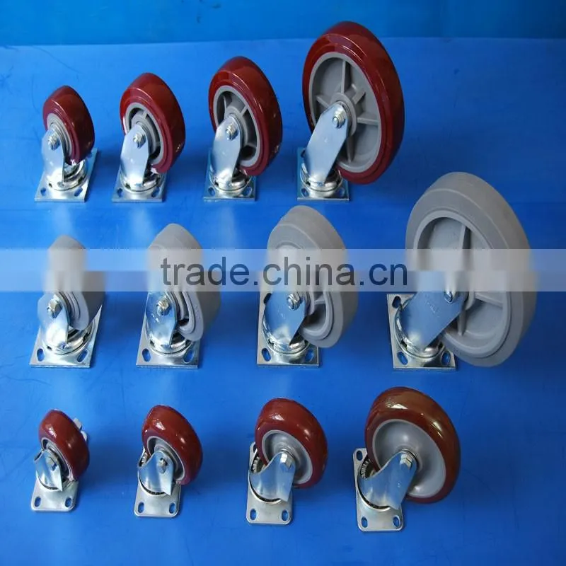 Engineering professional make difference size multi color PU plastic trolley wheel