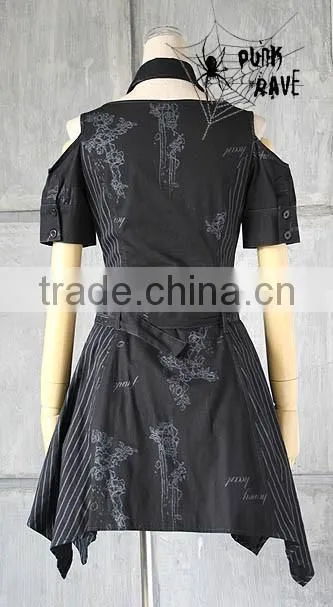 latest design fashinable shock dark alternative plus size gothic punk rave clothing Q-060