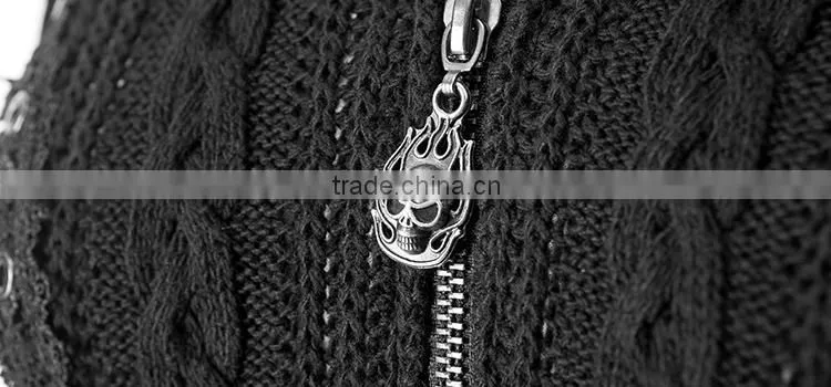 M-025 Punk Rave Black Korea Cardigan woman black Sweater