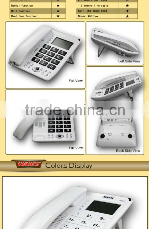 Factory direct remote control handsfree landline telephone set
