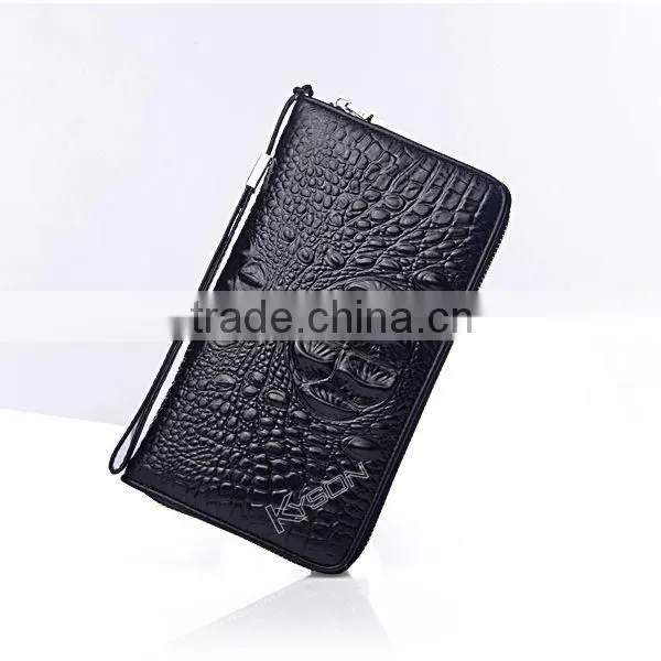 Multi currency china wholesale full grain leather wallet