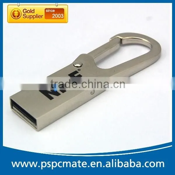 4G 8G 16G 32G Metal USB Flash Drive with Snap Hook