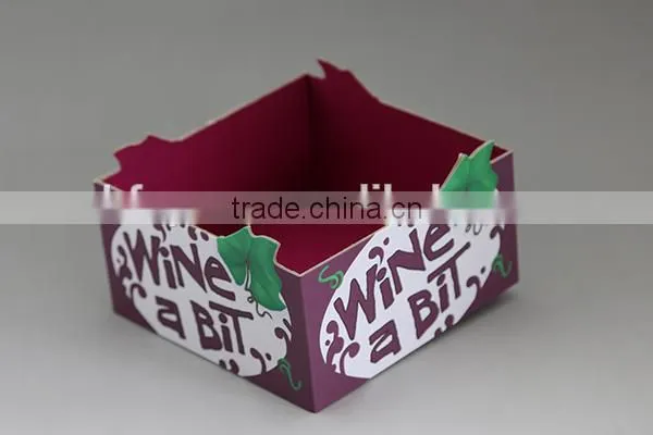 paper print rigid die-cut cardboard storage box