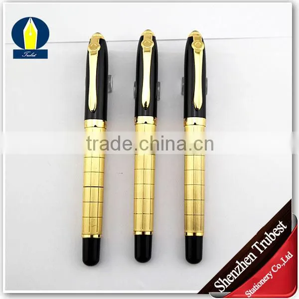 Heavy Metal ball pen , 24K gold pen with gold clip