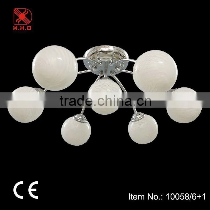 lobby pendant light/glass ball chandelier white,decorate wooden lighting