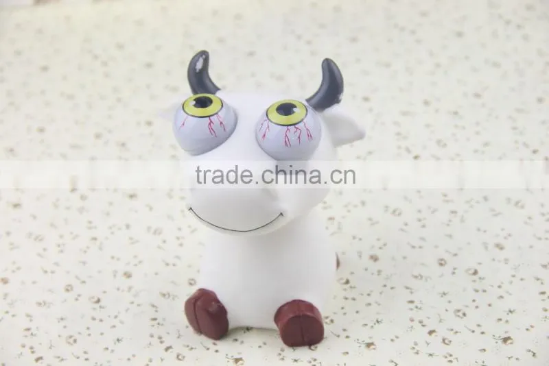 soft pvc vinyl eyes pop out animal toys ,eye pop squeeze toy