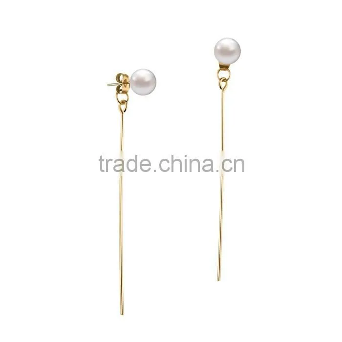 fashion trending hot product round shell pearl unique earring
