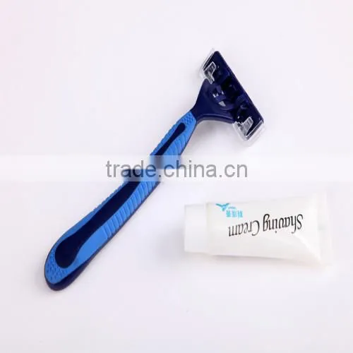 Hotel disposable bathroom triple blade razor