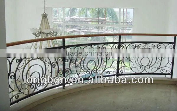 hot galvanized simple wrought iron balcony fence