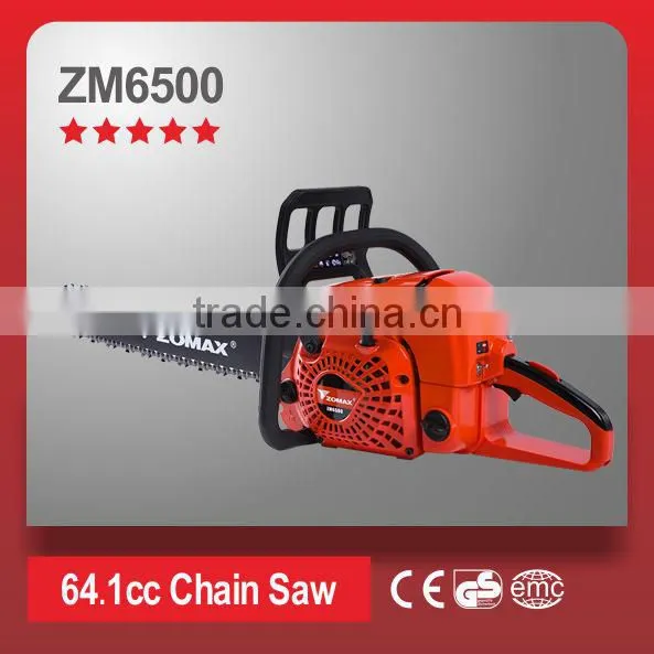 power tools 64.1cc 3.3kW 2 stroke ZM6510 wood harvester saw force air cooling single cylinder