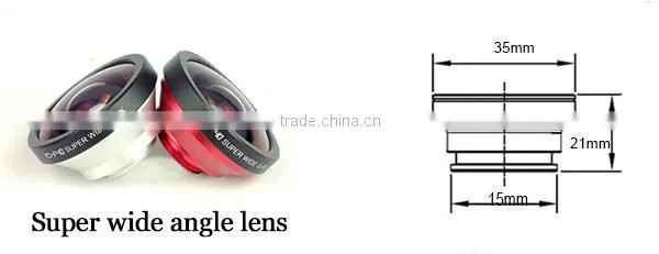 2015 Factory Production 0.4x Super Wide Angle Lens With case cell phone lens