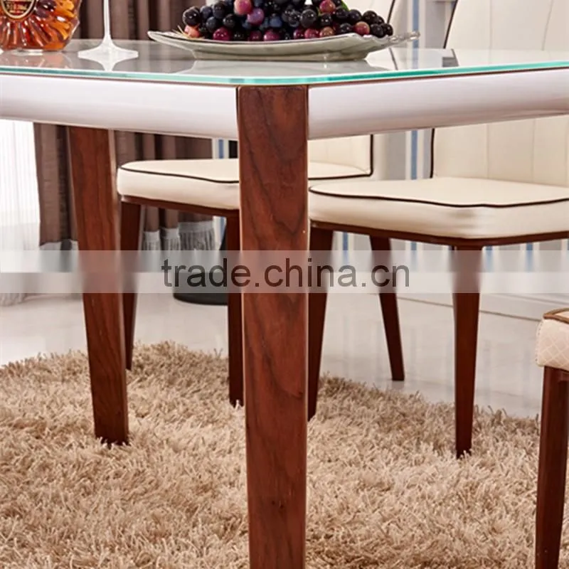 European small apartment modern minimalist tempered glass dining table