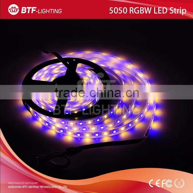 5m 5050 RGBW led strip 60leds/m RGB+Warm White led strip Tube-Waterproof IP67 White PCB DC12V SMD 5050 Mixed RGB color