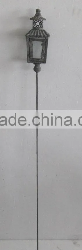 100529F- hexagonal metal candle lantern