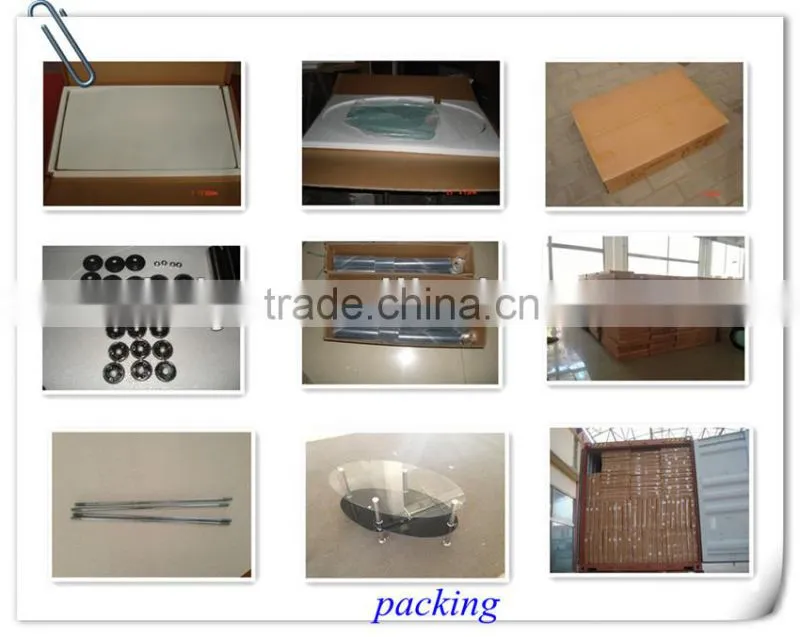 Promation Oval Tempered Glass Coffee Table Design