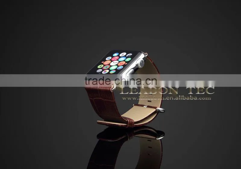 new Classic Button Strap for Apple Watch,for Apple Watch Genuine Leather Watch Strap Band with Adapter