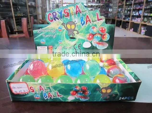Crystal putty bouncing ball plastic bola cristal saltarina pelota capsule in vending Machine