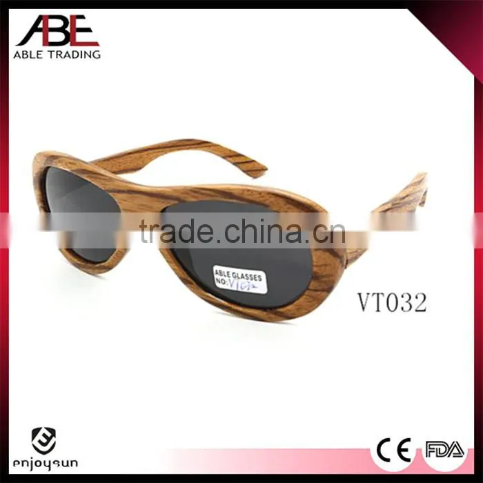 vogue 2016 style UV400 mirror lens italy design bamboo wooden polarized sunglasses sun glasses made in China