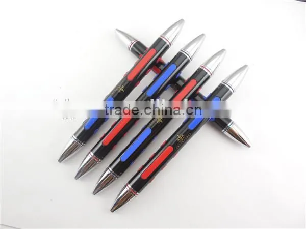 2014 hot selling cheap metal twin pen of double refills