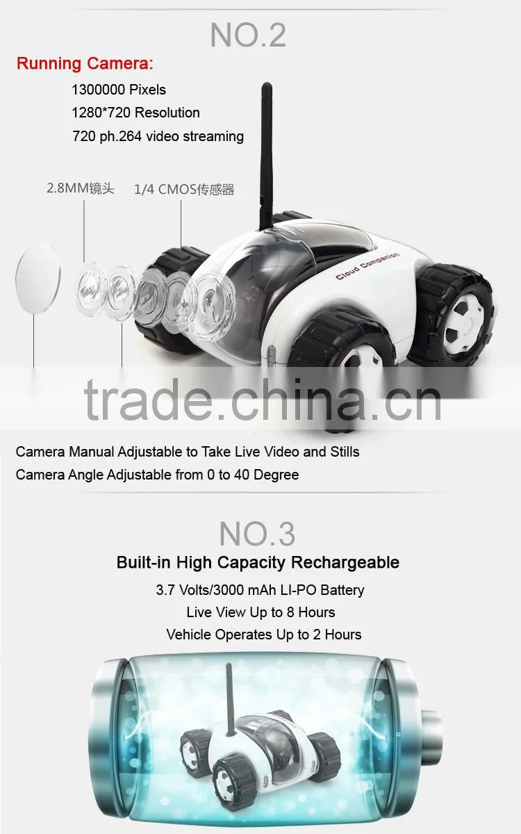 New wifi controlled spy tank with camera android app controlled toys