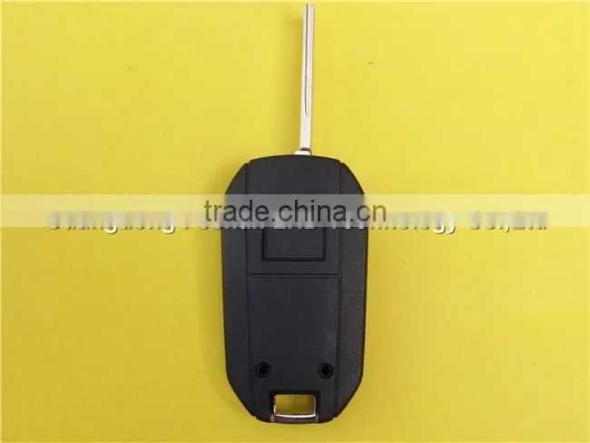 Peugeot remote key shell blank 2 button flip case with VA2 blade