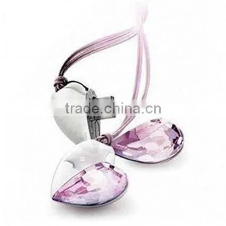 Promotinal gift Crystal Jewelry USB Stick with heart shape made in China