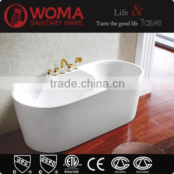 High Quality America Standard Enameled Freestanding Deep Cast Iron Bathtub Q119